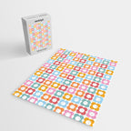 MINI DAISY FLOWER POWER PATTERN in candy PASTELS  Jigsaw Puzzle Gallery Image 2