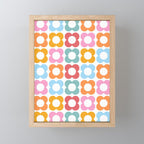 MINI DAISY FLOWER POWER PATTERN in candy PASTELS  Mini Art Print Gallery Image 1