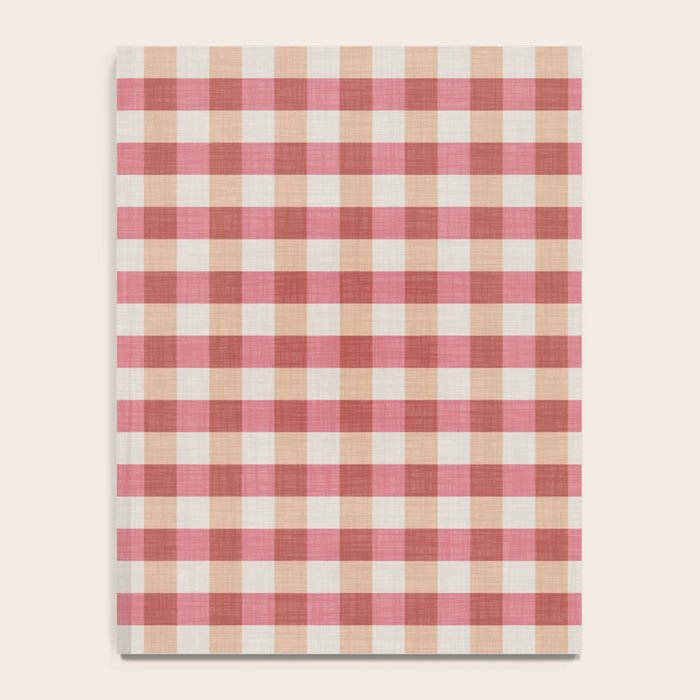 Cozy Gingham in Pink Notebook Gallery Image 4