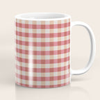 Cozy Gingham in Pink Coffee Mug Gallery Image 1