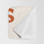 Cheers. Cocktails and Drinks in Burnt Orange and Linen White Throw Blanket Gallery Image 3
