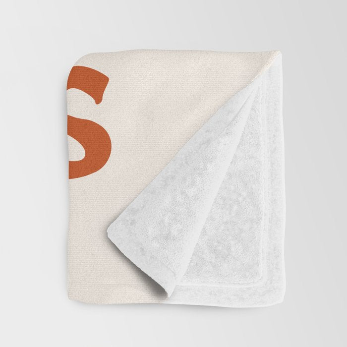 Cheers. Cocktails and Drinks in Burnt Orange and Linen White Throw Blanket Gallery Image 3