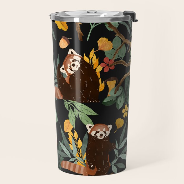 RED PANDAS IN DARK WILD NATURE Travel Mug Gallery Image 2