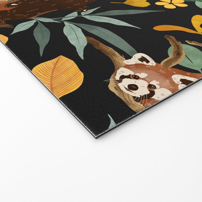 RED PANDAS IN DARK WILD NATURE Welcome Mat Gallery Image 2
