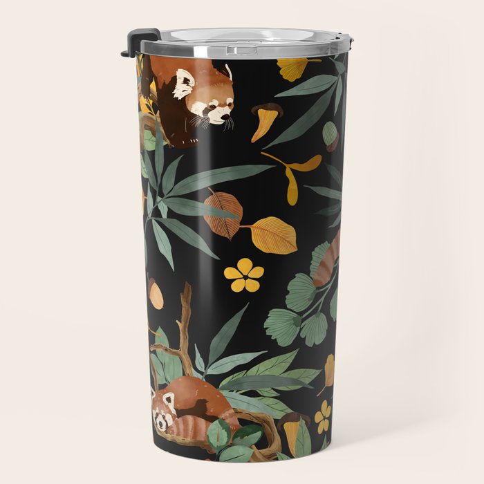 RED PANDAS IN DARK WILD NATURE Travel Mug Gallery Image 3