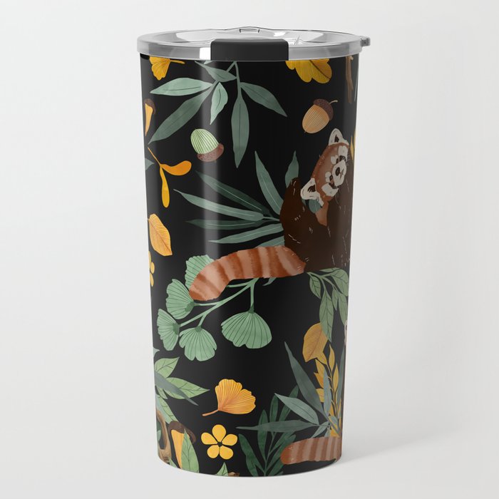 RED PANDAS IN DARK WILD NATURE Travel Mug Gallery Image 1