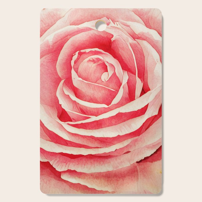 Close up pink rose Cutting Board Gallery Image 1