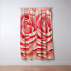 Close up pink rose Window Curtain Gallery Image 3