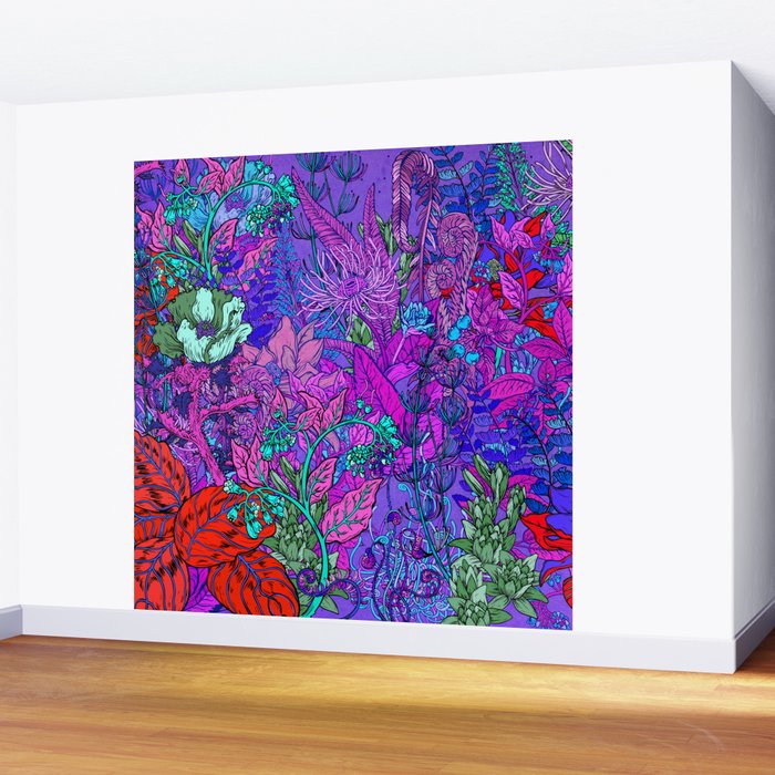 Electric Garden Wall Mural Gallery Image 2