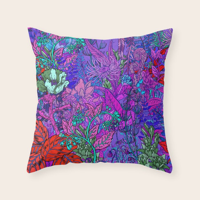 Electric Garden Throw Pillow Gallery Image 6