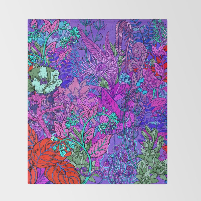 Electric Garden Throw Blanket Gallery Image 2