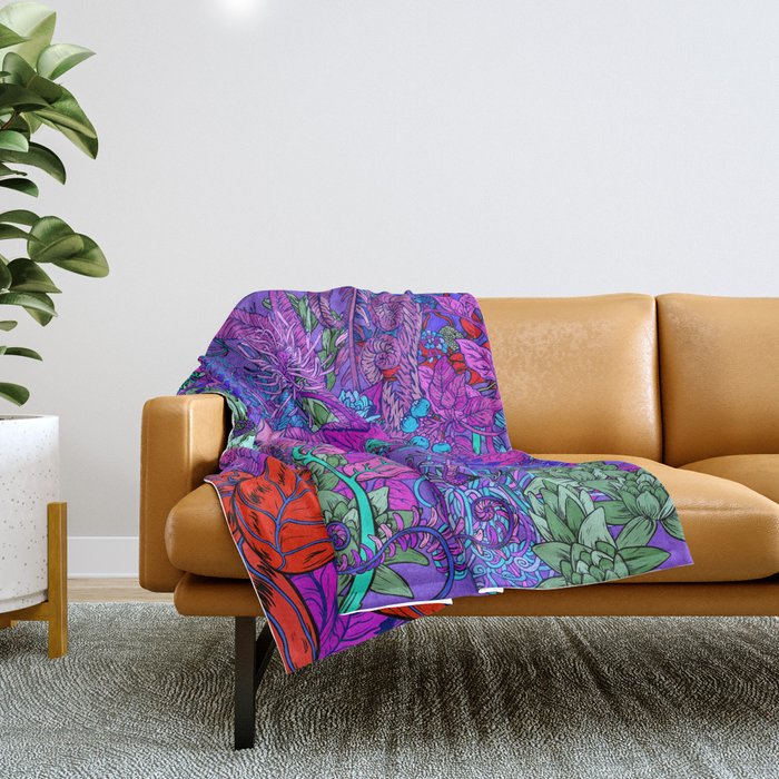 Electric Garden Throw Blanket Gallery Image 1