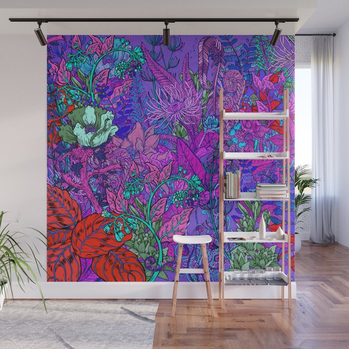 Electric Garden Wall Mural Gallery Image 1