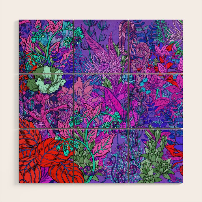 Electric Garden Wood Wall Art Gallery Image 1