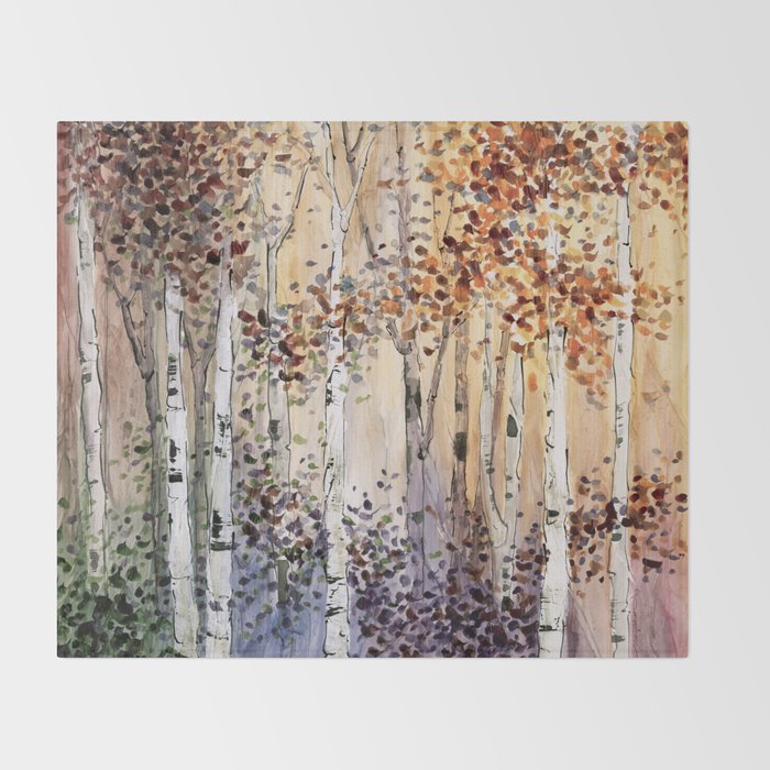 Autumn in Michigan -part of 4 season collection Throw Blanket Gallery Image 2