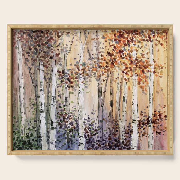 Autumn in Michigan -part of 4 season collection Serving Tray Gallery Image 1