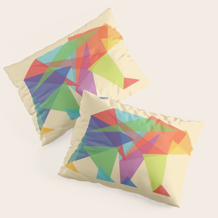 Fractal Geometric bear Pillow Sham Gallery Image 1