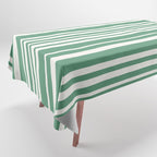 Classic Stripes XXXIX - Kelly Green Tablecloth Gallery Image 1