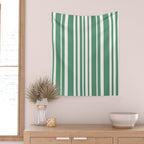 Classic Stripes XXXIX - Kelly Green Wall Tapestry Gallery Image 2