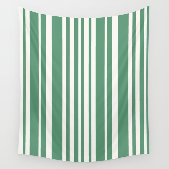 Classic Stripes XXXIX - Kelly Green Wall Tapestry Gallery Image 4