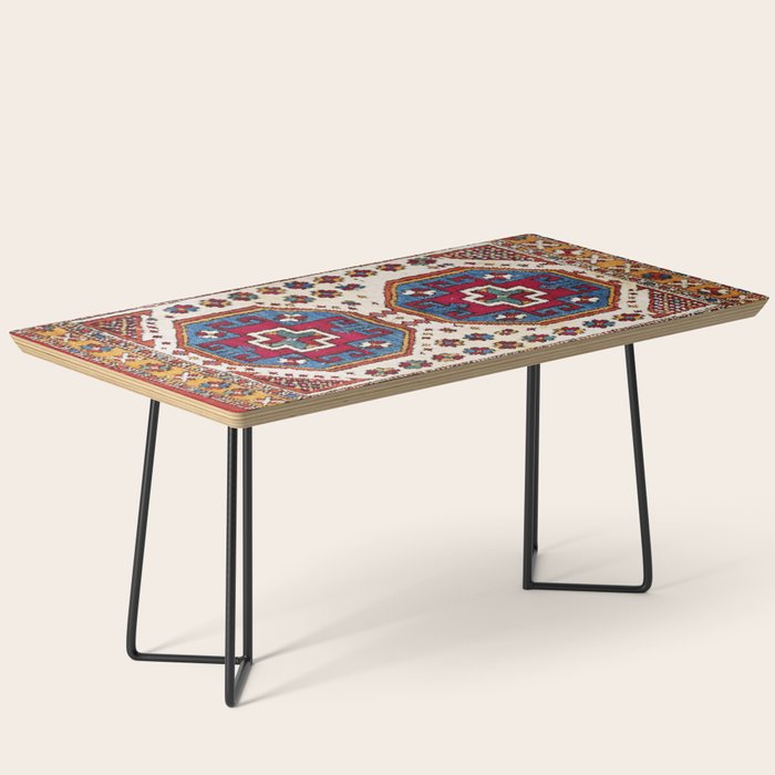 Kozak Bergama Turkish  Antique Rug Print Coffee Table Gallery Image 1