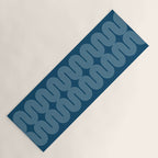 Mid Century Modern Geometric 101 in night Blue (Rainbow Abstract) Yoga Mat Gallery Image 1