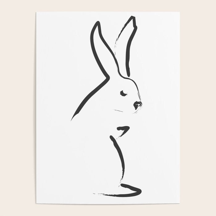 Zen Snow Bunny Poster Gallery Image 1
