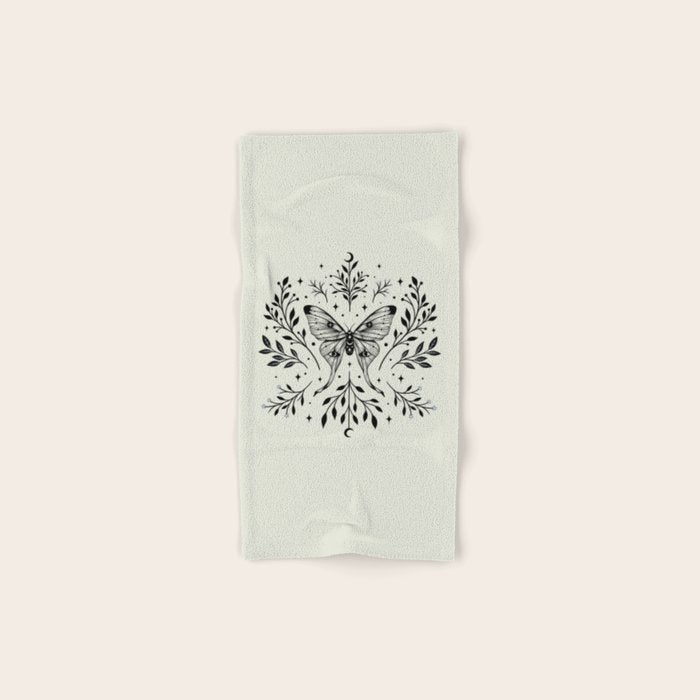 Mystical Luna Moth Bath Towel Gallery Image 1