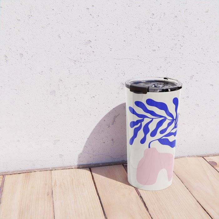 Blue Matisse Ferns II Travel Mug Gallery Image 4