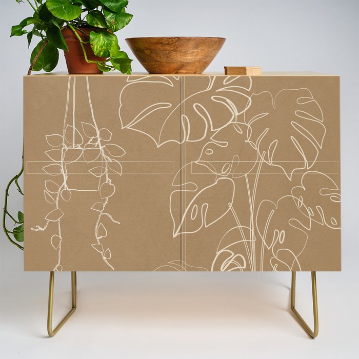 Minimal Window With Potted Plants 1 Credenza Gallery Image 1