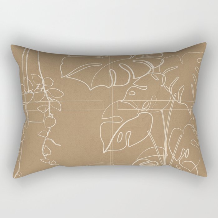 Minimal Window With Potted Plants 1 Rectangular Pillow Gallery Image 1