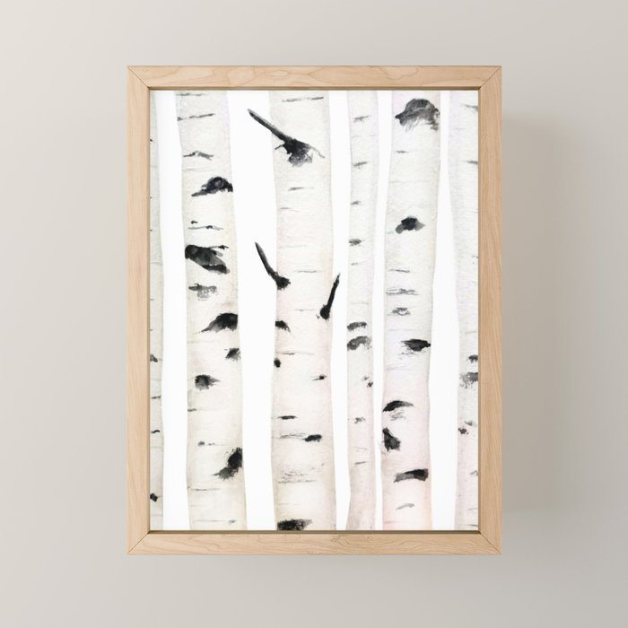 birch horizontal Mini Art Print Gallery Image 1