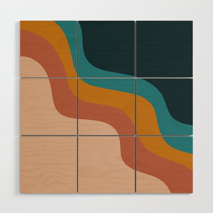Abstract ~ Retro Wood Wall Art Gallery Image 1
