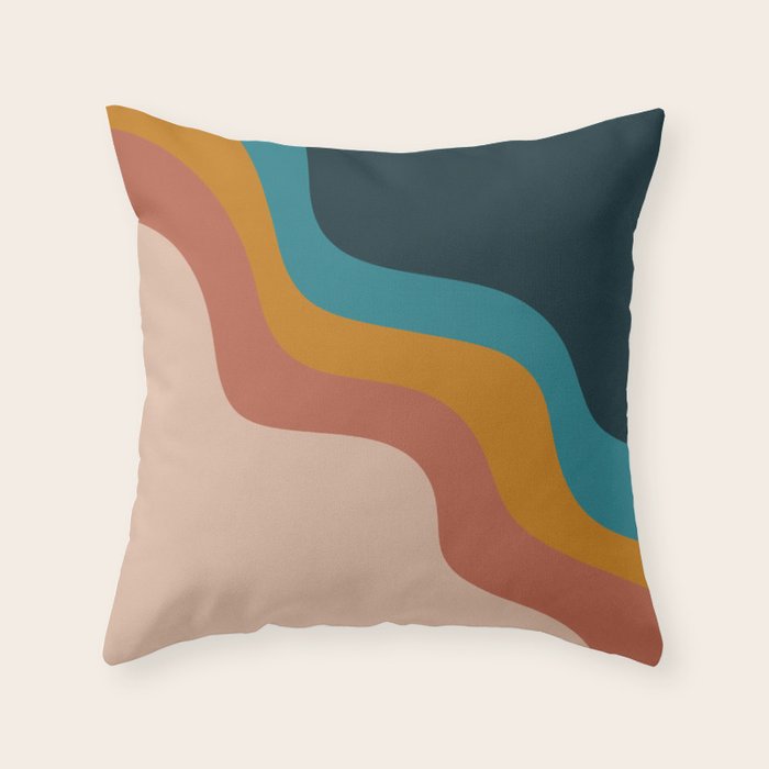 Abstract ~ Retro Throw Pillow Gallery Image 1