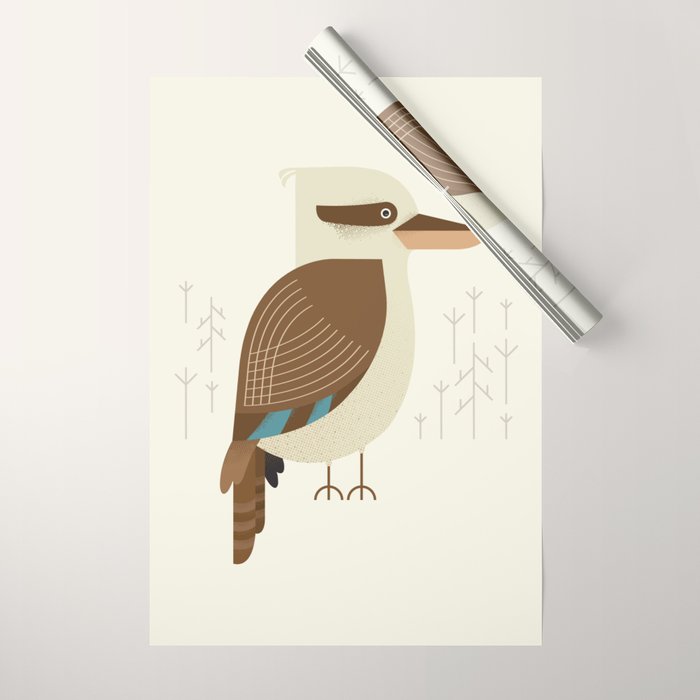 Laughing Kookaburra, Bird of Australia Wrapping Paper Gallery Image 1