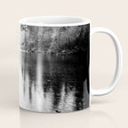 Forest Reflection Lake - Black and White  - Nature Photography Coffee Mug Gallery Image 1