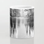 Forest Reflection Lake - Black and White  - Nature Photography Coffee Mug Gallery Image 4