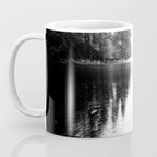Forest Reflection Lake - Black and White  - Nature Photography Coffee Mug Gallery Image 3
