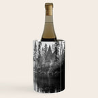Forest Reflection Lake - Black and White  - Nature Photography Wine Chiller Gallery Image 3