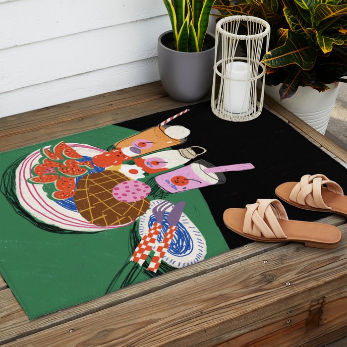 Milkshakes Outdoor Rug Gallery Image 2