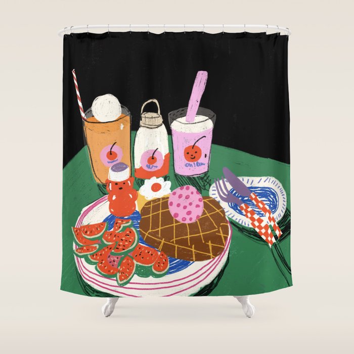 Milkshakes Shower Curtain Gallery Image 1