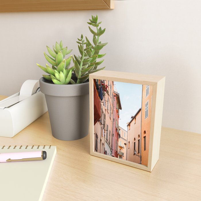 Colorful Street In Old Town Nice, France Photo | Architecture Of Europe Art Print | Digital Color Travel Photography Mini Art Print Gallery Image 2