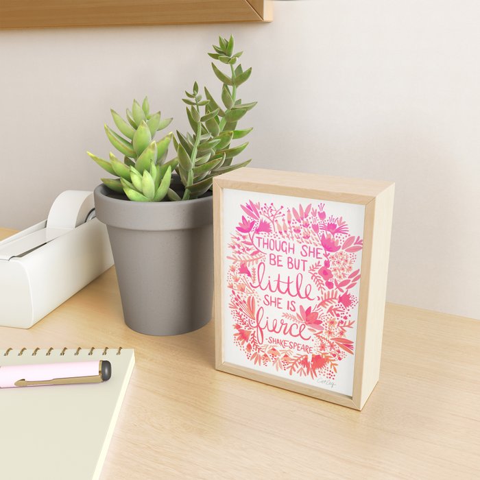 Little & Fierce - Pink OmbrÃ© Mini Art Print Gallery Image 2