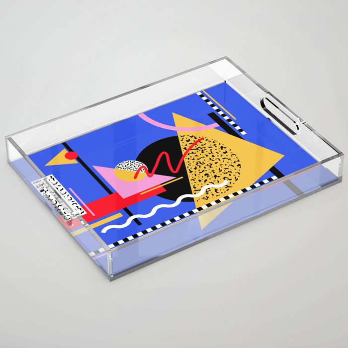 Memphis pattern 106 - 80s / 90s Retro Acrylic Tray Gallery Image 1