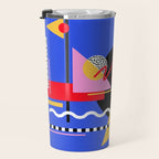 Memphis pattern 106 - 80s / 90s Retro Travel Mug Gallery Image 3