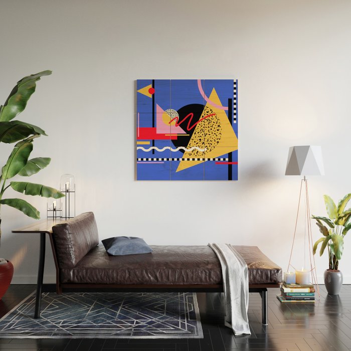 Memphis pattern 106 - 80s / 90s Retro Wood Wall Art Gallery Image 2