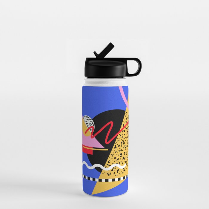 Memphis pattern 106 - 80s / 90s Retro Water Bottle Gallery Image 1