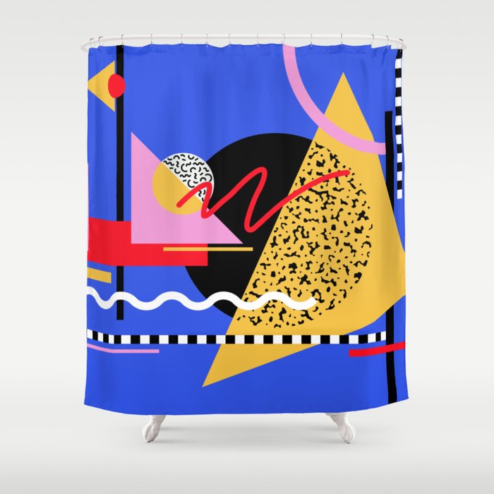 Memphis pattern 106 - 80s / 90s Retro Shower Curtain Gallery Image 1