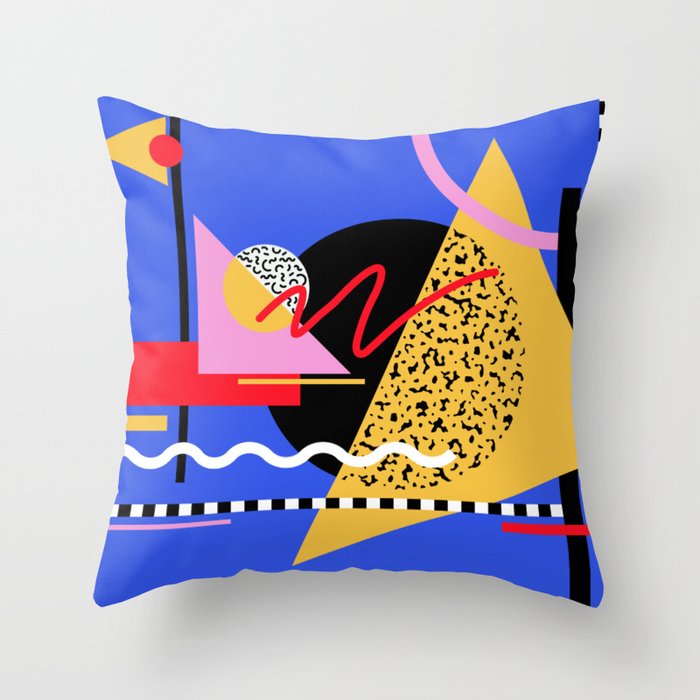 Memphis pattern 106 - 80s / 90s Retro Throw Pillow Gallery Image 1