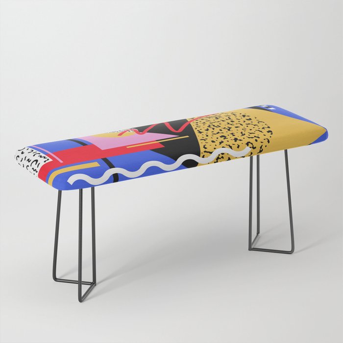 Memphis pattern 106 - 80s / 90s Retro Bench Gallery Image 1